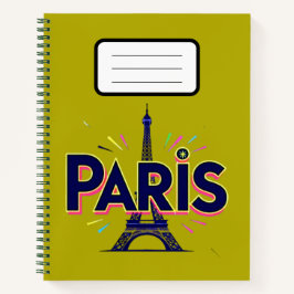 Cuaderno City of Lights: Bold Paris Typography Art