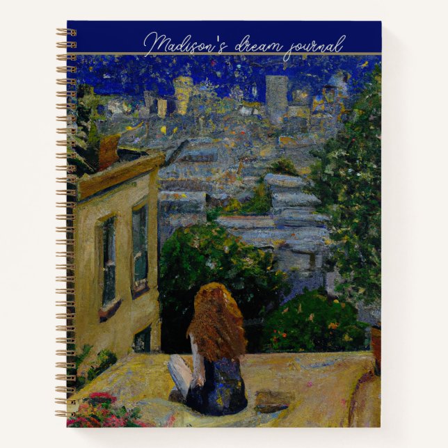 Cuaderno Cityscape en el bloc de notas nocturno (Anverso)