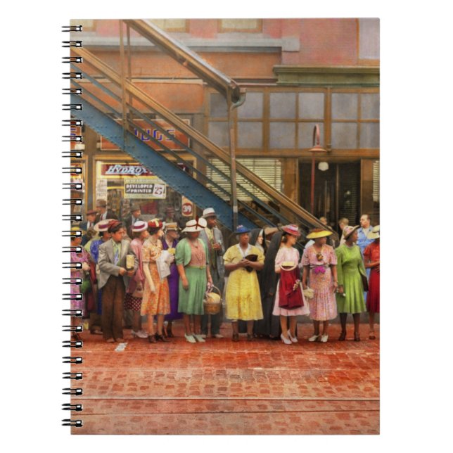 Cuaderno Ciudad - Chicago - Esperando un tranvía 1940 (Frente)