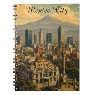 Cuaderno Ciudad de México Vintage CDMX Viaje Retro