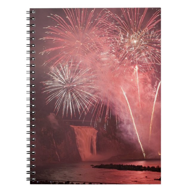 Cuaderno Ciudad de Quebec, Quebec, Canadá. Fuegos artificia (Frente)