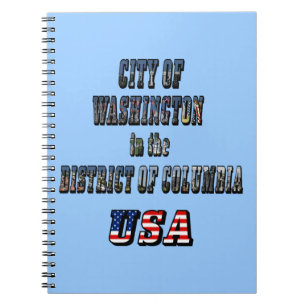 Cuaderno Ciudad de Washington en el distrito de Columbia EE
