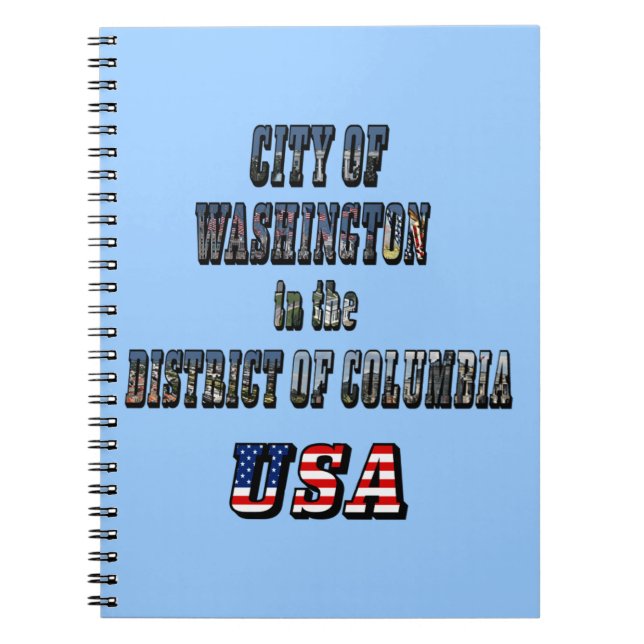 Cuaderno Ciudad de Washington en el distrito de Columbia EE (Frente)