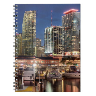 Cuaderno Ciudad del horizonte de Miami en la Florida