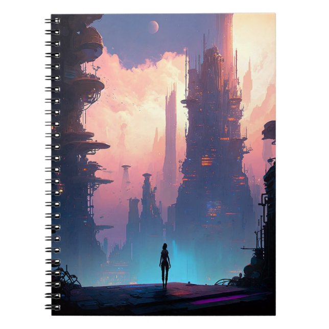 Cuaderno Ciudad futurista de ciencia ficción (Frente)