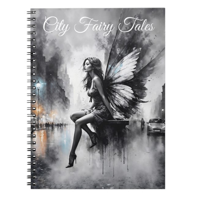 Cuaderno Ciudad gótica urbana de fantasía de hadas oscuras  (Frente)