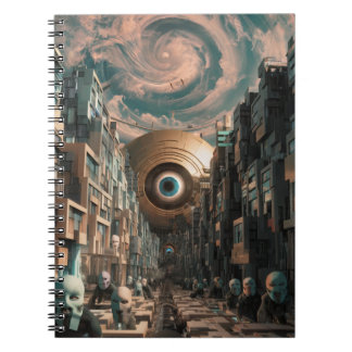 Cuaderno Ciudad surrealista de Cyberpunk