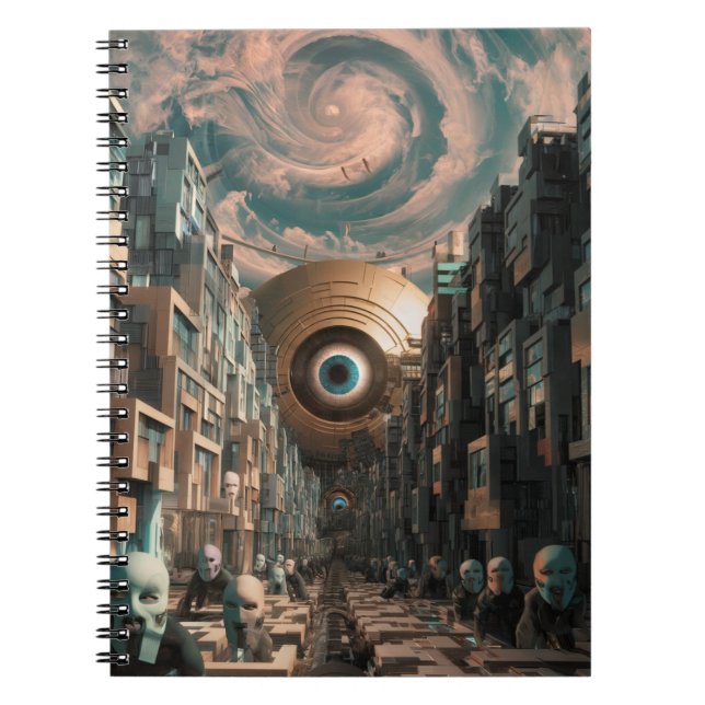 Cuaderno Ciudad surrealista de Cyberpunk (Frente)