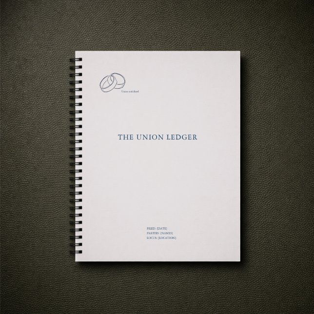 Cuaderno Civil Ceremony Journal Notebook–Registry Wedding (Civil ceremony ledger journal )