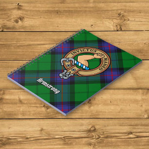 Cuaderno Clan Armstrong Escudo sobre Tartán
