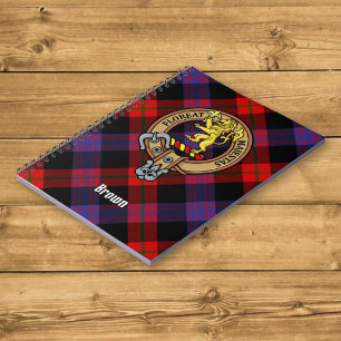 Cuaderno Clan Brown Escudo sobre Tartán