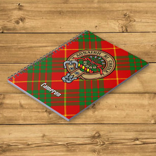 Cuaderno Clan Cameron Escudo sobre Tartán