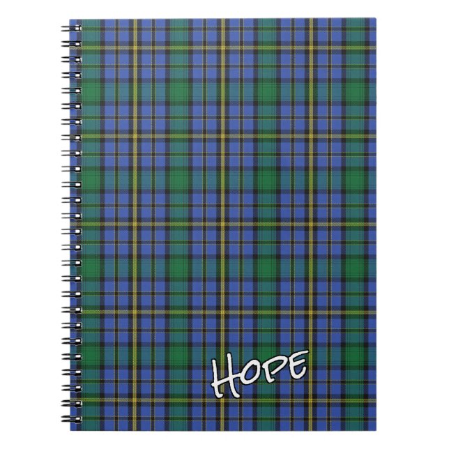 Cuaderno Clan de Honor Escocés Hope Tartán (Frente)