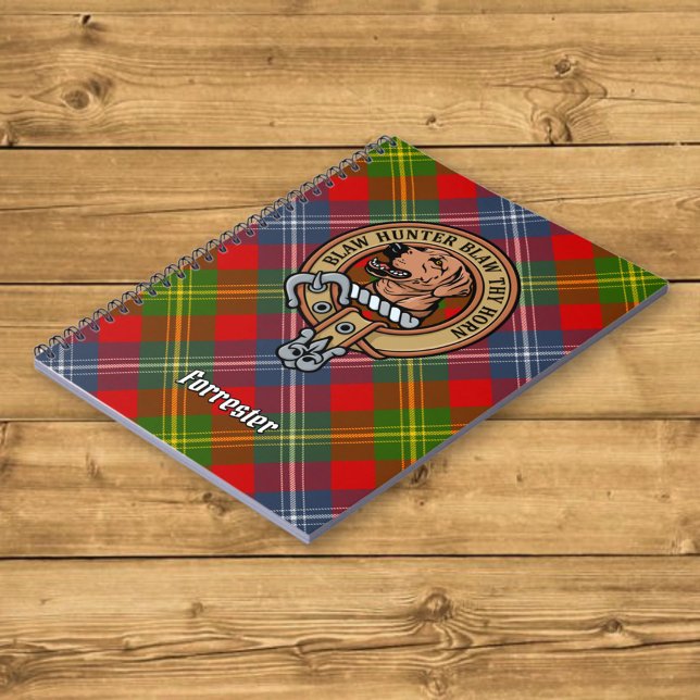 Cuaderno Clan Forrester Escudo sobre Tartán (Subido por el creador)