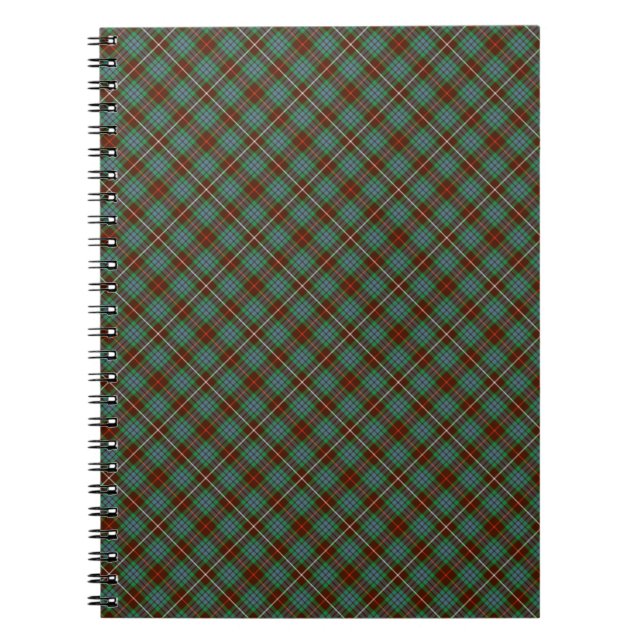 Cuaderno Clan Fraser Brown y Green Hunting Tartán (Frente)
