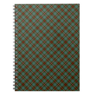Cuaderno Clan Fraser Brown y tartán verde de la caza
