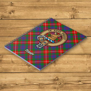 Cuaderno Clan Fraser de Lovat Escudo sobre Tartán