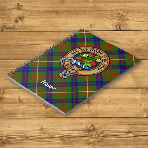 Cuaderno Clan Fraser Escudo sobre la caza de tartán