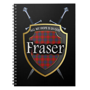 Cuaderno Clan Fraser Tartán Shield & Swords