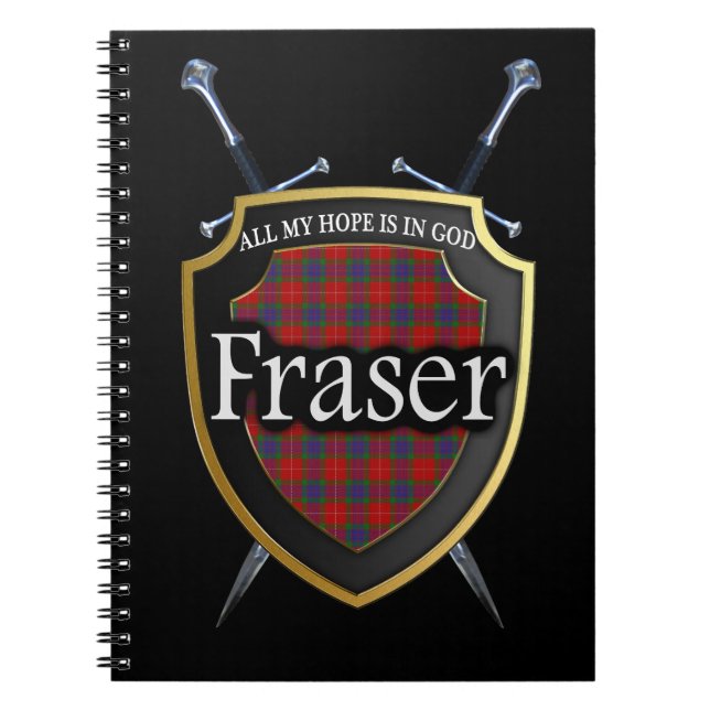 Cuaderno Clan Fraser Tartán Shield & Swords (Frente)