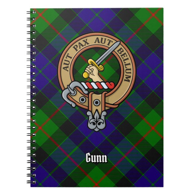 Cuaderno Clan Gunn Escudo por Tartán (Frente)