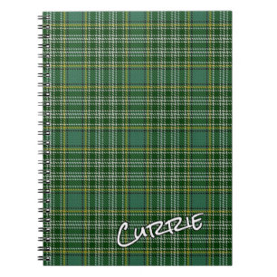 Cuaderno Clan Honor Escocés Currie Tartán