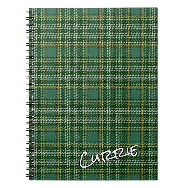 Cuaderno Clan Honor Escocés Currie Tartán (Frente)