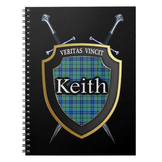 Cuaderno Clan Keith Tartan Shield & Swords (Frente)
