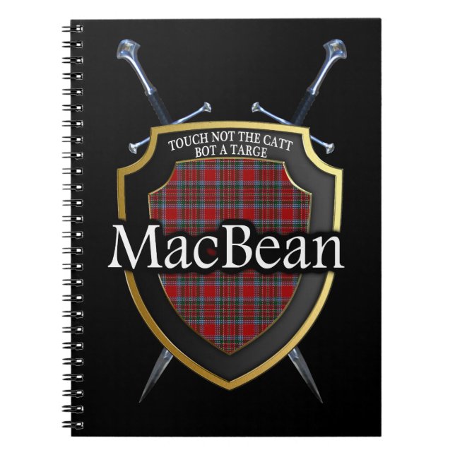 Cuaderno Clan MacBean Tartan Shield & Swords (Frente)