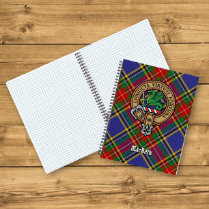 Cuaderno Clan MacBeth Escudo sobre Tartán