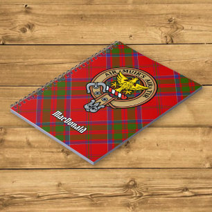 Cuaderno Clan MacDonald de Keppoch Escudo sobre Tartán