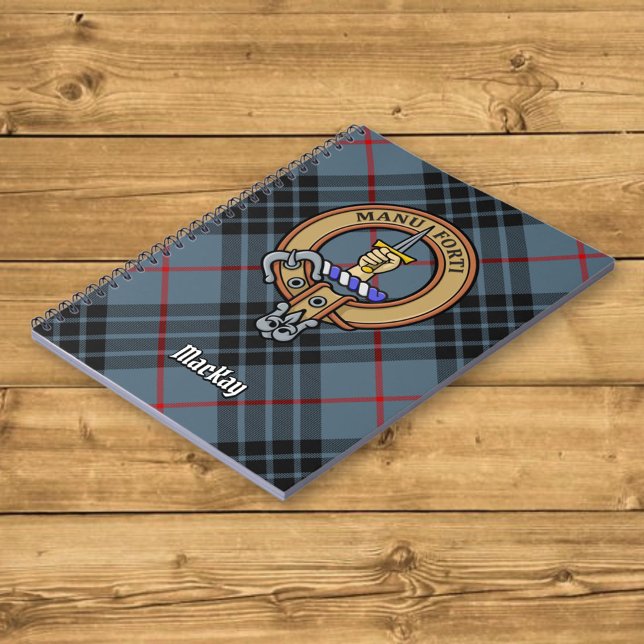 Cuaderno Clan MacKay Escudo sobre Blue Tartán (Subido por el creador)