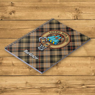 Cuaderno Clan MacKenzie Escudo sobre Brown Hunting Tartán