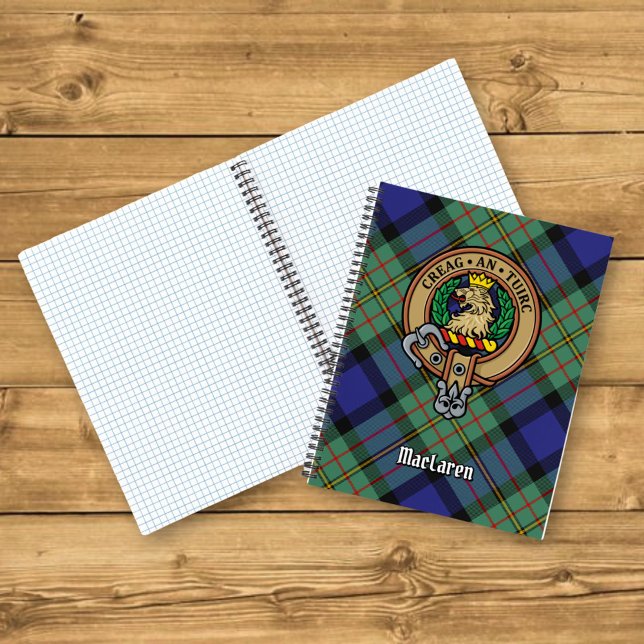 Cuaderno Clan MacLaren Escudo sobre Tartán (Subido por el creador)