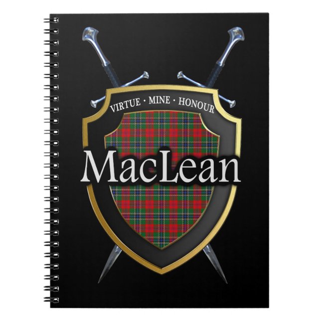 Cuaderno Clan MacLean Tartan Shield & Swords (Frente)