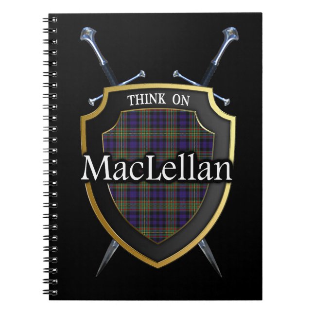 Cuaderno Clan MacLellan Tartan Shield & Swords (Frente)