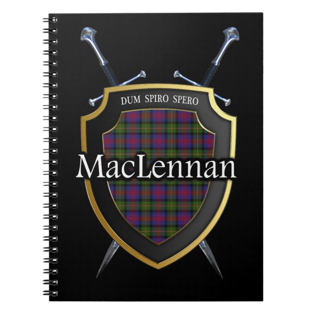 Cuaderno Clan MacLennan Tartan Shield & Swords (Frente)