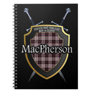 Cuaderno Clan MacPherson Tartan Shield & Swords