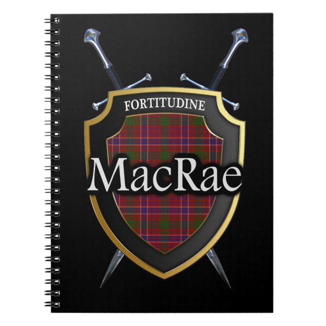 Cuaderno Clan MacRae Tartan Shield & Swords (Frente)