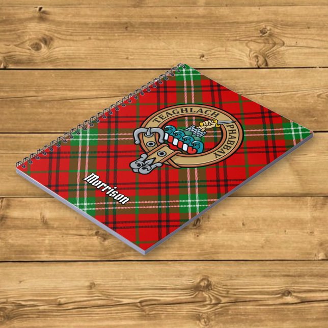 Cuaderno Clan Morrison Escudo sobre Tartán Rojo (Subido por el creador)