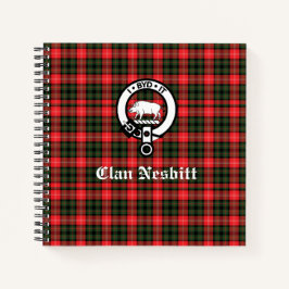 Cuaderno Clan Nesbitt Escudo y receta personalizada Tartan