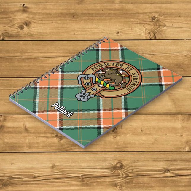 Cuaderno Clan Pollock Escudo sobre Tartán (Subido por el creador)