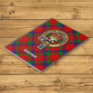 Cuaderno Clan Robertson Escudo sobre Tartán