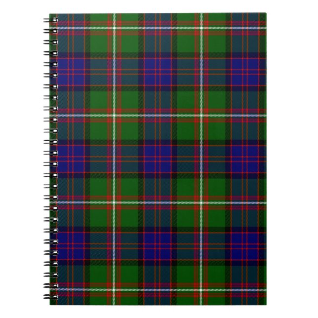 Cuaderno Clanranald tartan azul plaga (Frente)