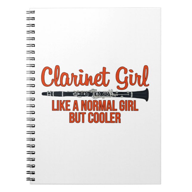 Cuaderno Clarinet Chica como un Chica normal pero más frío (Frente)