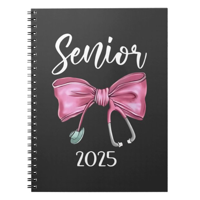 Cuaderno Clase Coquette Senior 2025 de arcos rosados 2025 (Frente)