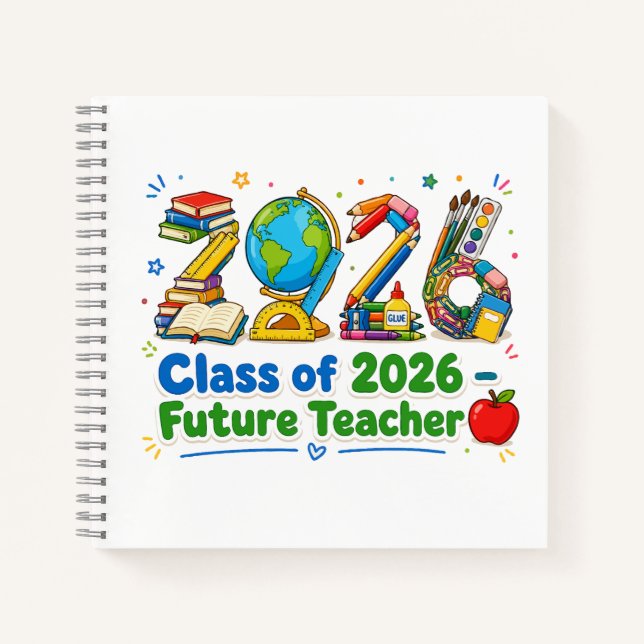 Cuaderno Clase de 2026 Futuro Profesor Suministros Escolare (Anverso)