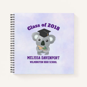 Cuaderno Clase de 20xx Oso Cute Koala en el tapón de gradua