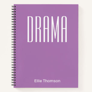 Cuaderno Clase de Drama Morado Club Escolar Personalizado
