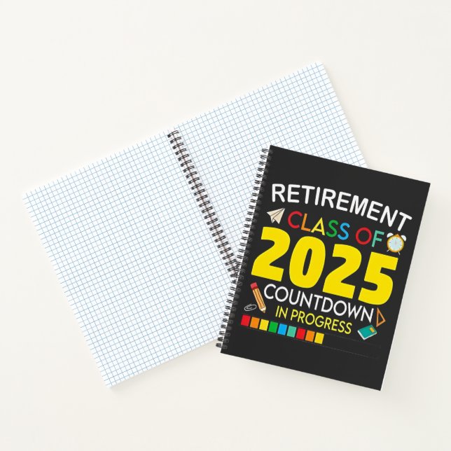 Cuaderno Clase de Jubilación de 2025 Cuenta regresiva en pr (Interior)